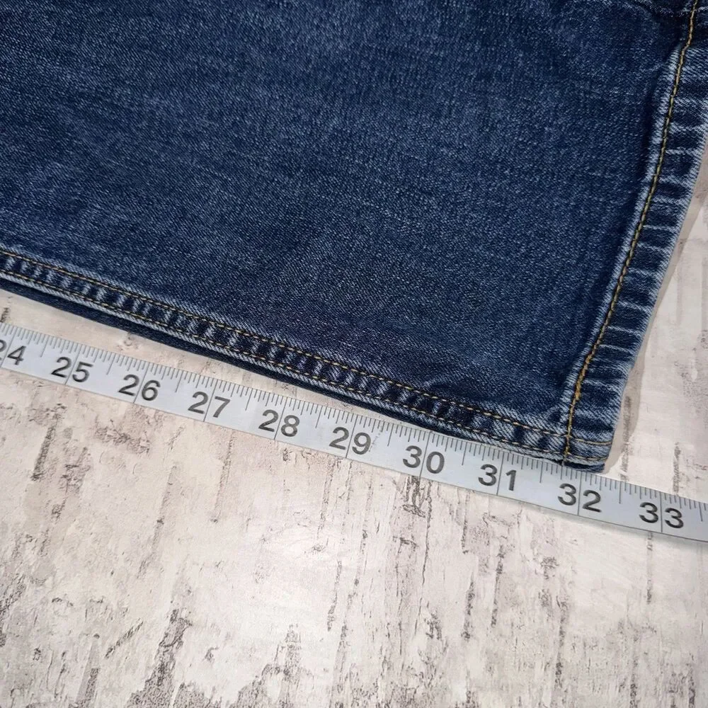 Levis 505 Mens Size 36x34 (msrs 36x32.5) Relaxed Straight Stretch Jeans